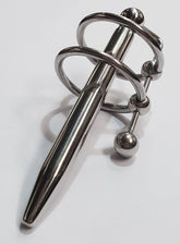 Double Trouble Penis Plug With Glans Rings